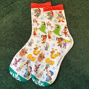 NWOT 90s cartoon winter socks